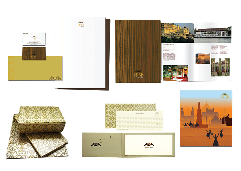 Luxe India - Logo, stationery,invites and packaging design
